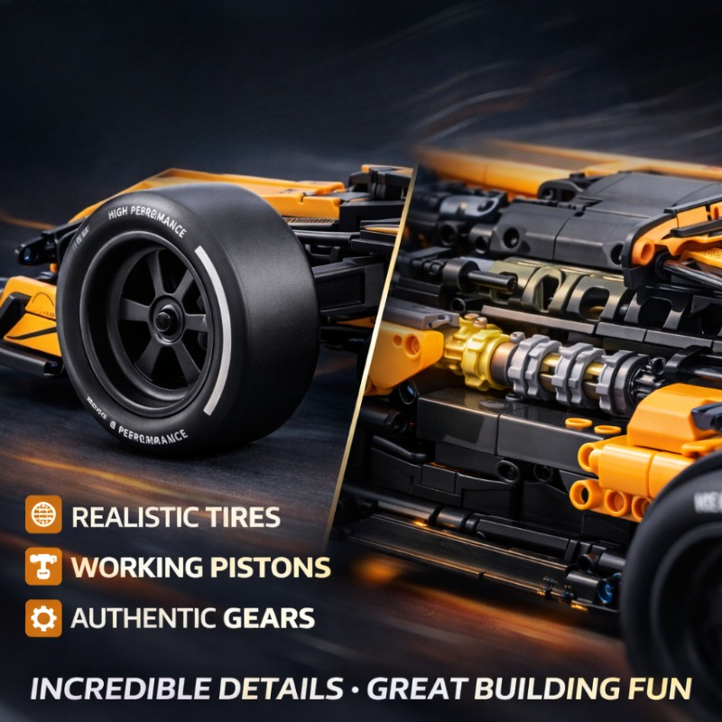 1675 Pcs F1 Racing Model, 4222 - Model Kit F1 のレビューと価格