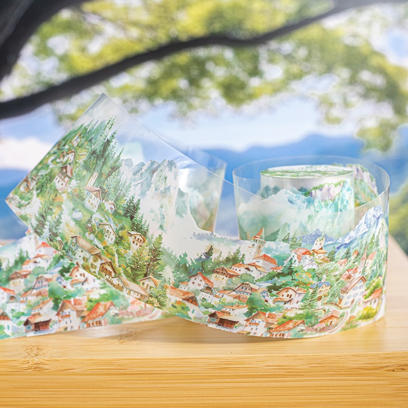 6 Rolls 6Cm×200Cm Village Them - Masking Tape Thin のレビューと価格