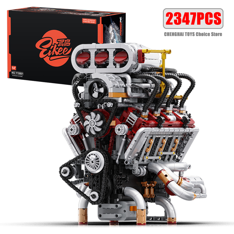 Y15001 Supercar V8 engine Mode - Model Kit V8 Engine のレビューと価格